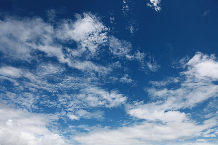 blue sky, white cloud, natural