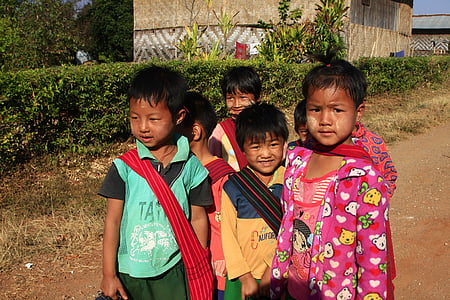 Myanmar, kakku, lapset, Aasia, ihmiset, lapsi, Aasian etnisyys