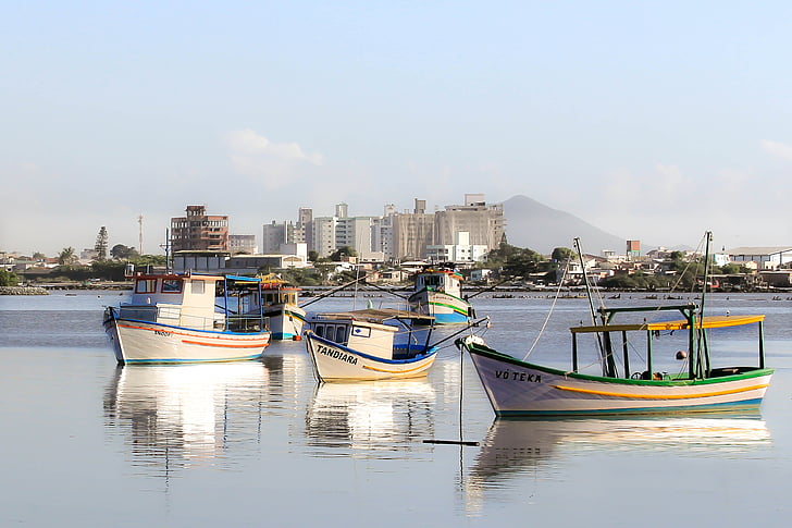 Itajai, Santa catarina, bådene, Beach, fiskeri, Brasilien, turisme
