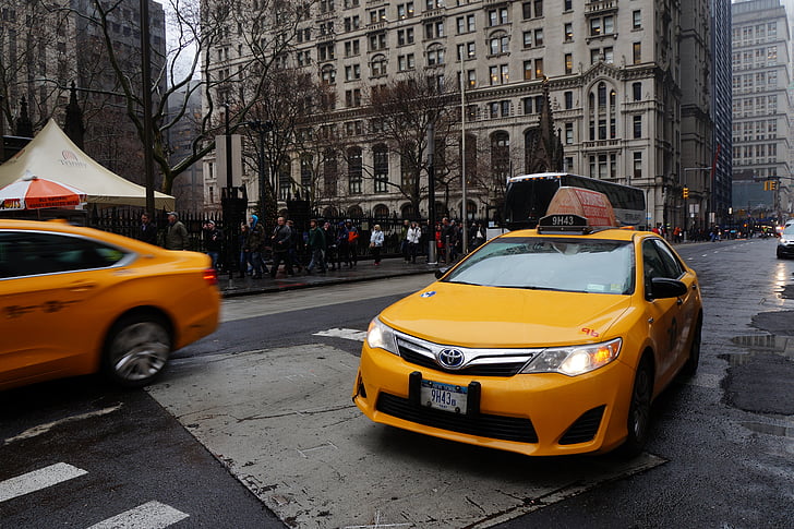 taxi, yellow, new york