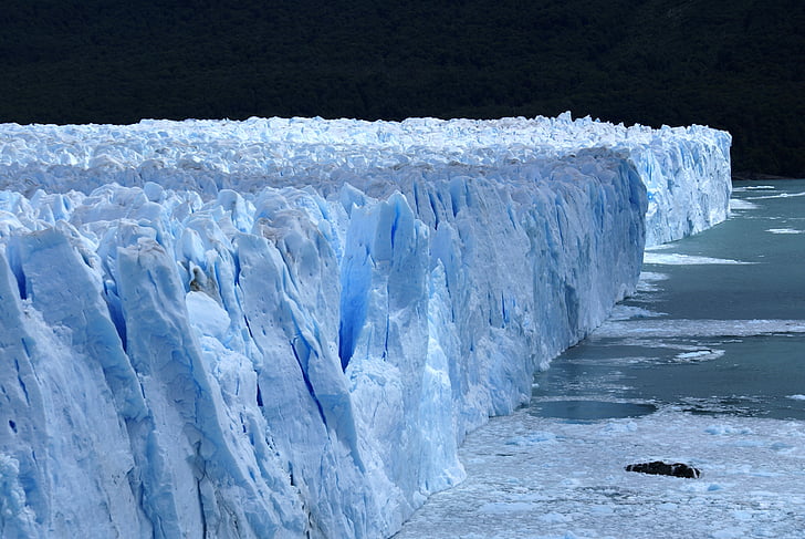 lód, niebieski, Patagonia, Argentyńska, Południowa, Lodowiec