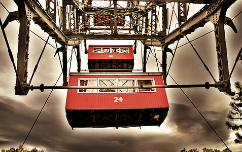 rotella di Ferris, Vienna, Prater, Austria, Parco di divertimenti, in acciaio, costruzione