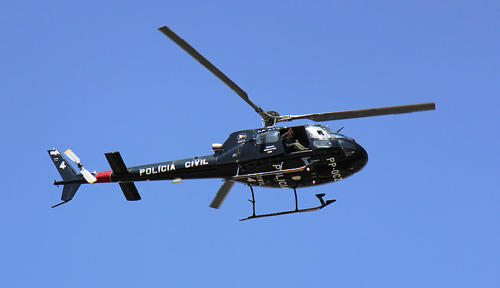 hélicoptère, police, autorités, vol, célébration, Brésil
