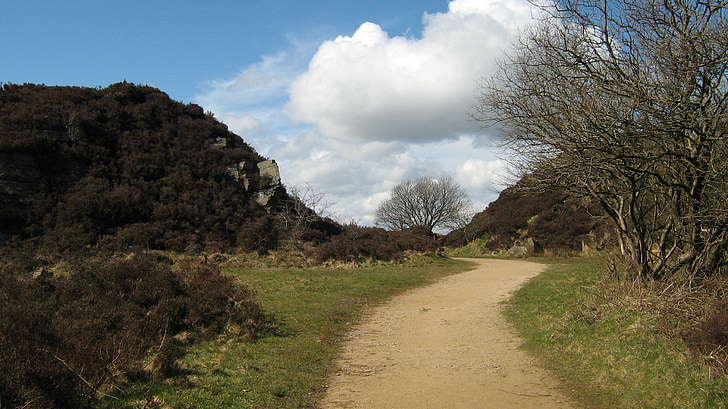 the path, trail, hill