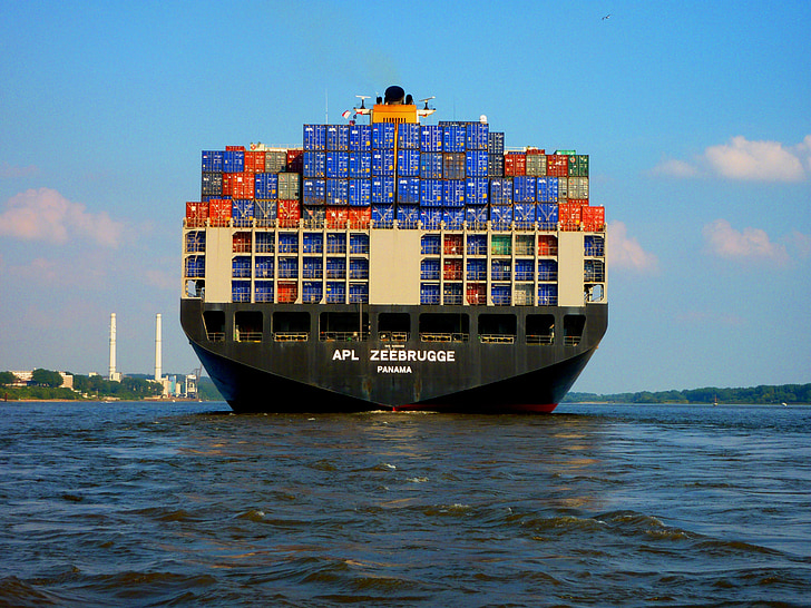 laeva, konteiner, tehnoloogia, transpordi, lasti konteiner, kauba transport, transport