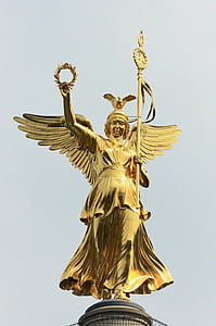 guld annat, Siegessäule, Berlin, landmärke, huvudstad, monumentet, ängel