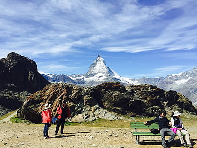 Matterhorn, Zermatt, Valais, serie 4000, landskap, höga berg, Schweiz