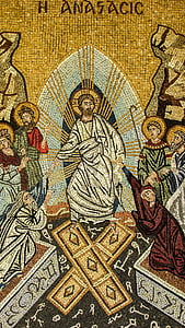 zmartwychwstanie, mozaika, Kościół, prawosławny, religia, Cypr, Perivolia