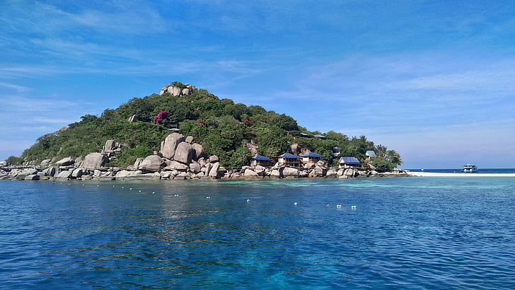 Koh nang yuan, ön, Thailand, South sea, havet, vatten, blå