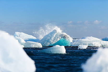 Arktis, isen flytande, isberg, vatten, Ocean, kalla, lugn