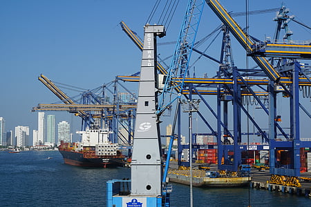 Colombia, kartagena, Lõuna-Ameerika, Port, Harbor, kauba transport, lasti konteiner