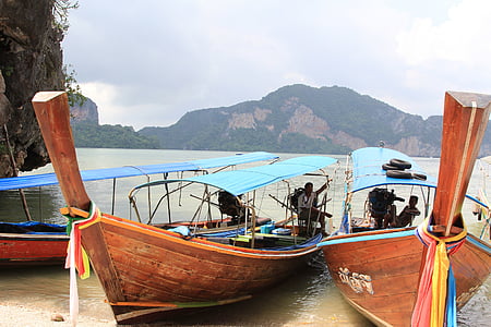 タイ, ボート, 旅, 観光, 休暇, 水, サウス イースト アジア