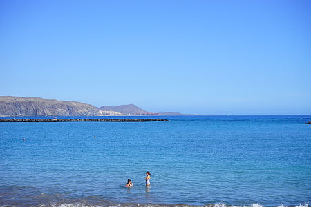 nadar, mar, férias, Costa, Tenerife, Playa de las Américas, los cristianos