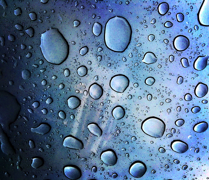 vattendroppar, Regndroppar, droplet