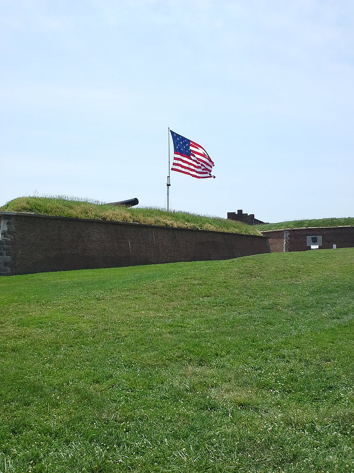 Fort mchenry, McHenry, Cañón, American, América, colonos, Guerra de la independencia