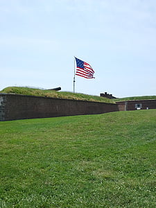Fort mchenry, McHenry, tykki, yhdysvaltalainen, Amerikka, siirtolaiset, vapaussota