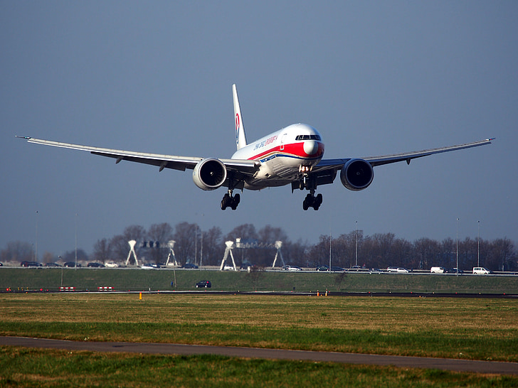 Aeroflot cargo, Boeing 777, letadla, letadlo, přistání, Letiště, Doprava
