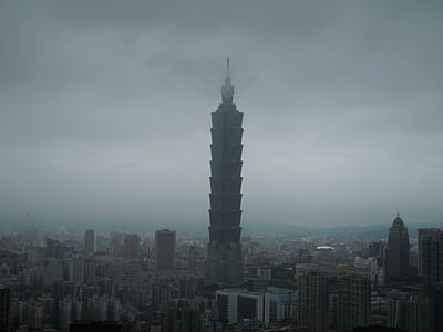 Taipei 101, một họ sương, mùa xuân, nhà chọc trời, đầu trang, taipei101