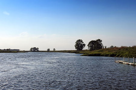 Landschaft, Elbe, Fluss, Bank, Wasser, Natur