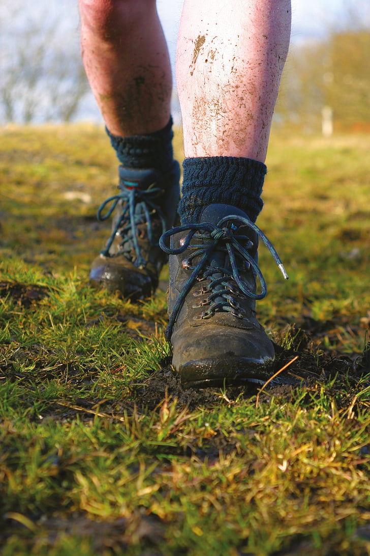 boots, mud, walking, walking boots, outdoors, hike, hills