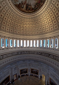 Washington dc, Capitol, byggnad, insidan, interiör, Rotunda, konst