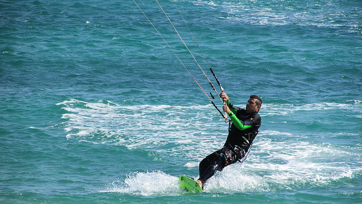 kite-surf, surfeur, Surf, sport, extrême, vent, activité