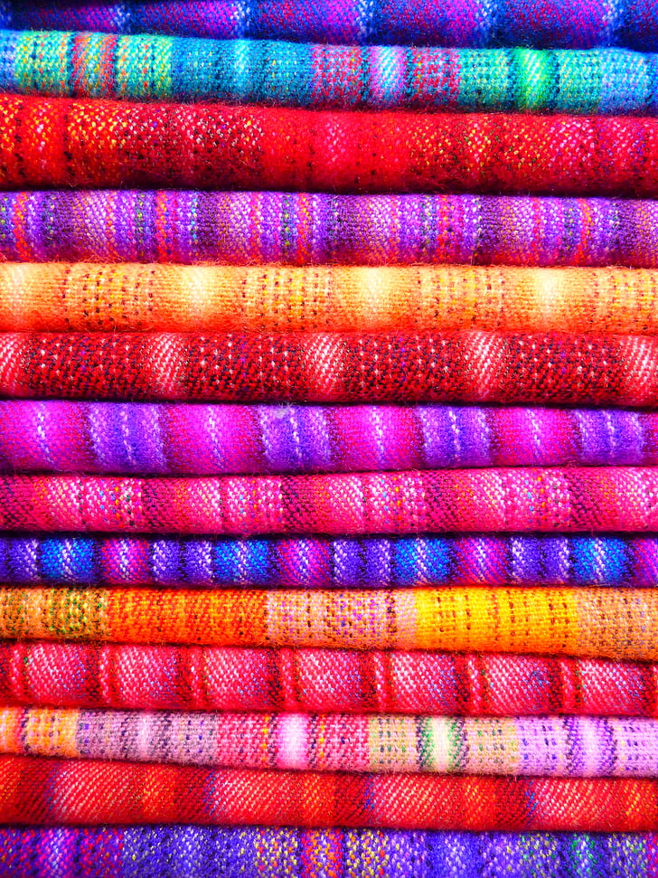 abstract, cloths, colorful, colors, colourful, colours, folded