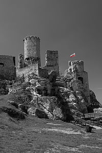 Κάστρο ogrodzieniec, Jura, Jura krakowsko-czestochowa, Πολωνία, τοπίο, ασβεστόλιθοι, Τουρισμός