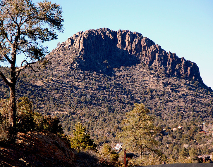 polegar butte, Arizona, Prescott, montanha, caminhadas, rocha
