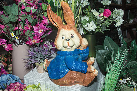 Semana Santa, Conejito de Pascua, liebre, Figura, decoración de Pascua, decoración