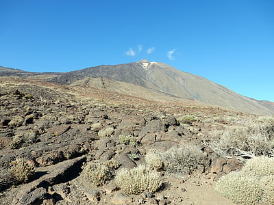 Teide, Tenerife, Ilhas Canárias, natureza, Parque Nacional de Teide, vulcão, nuvens