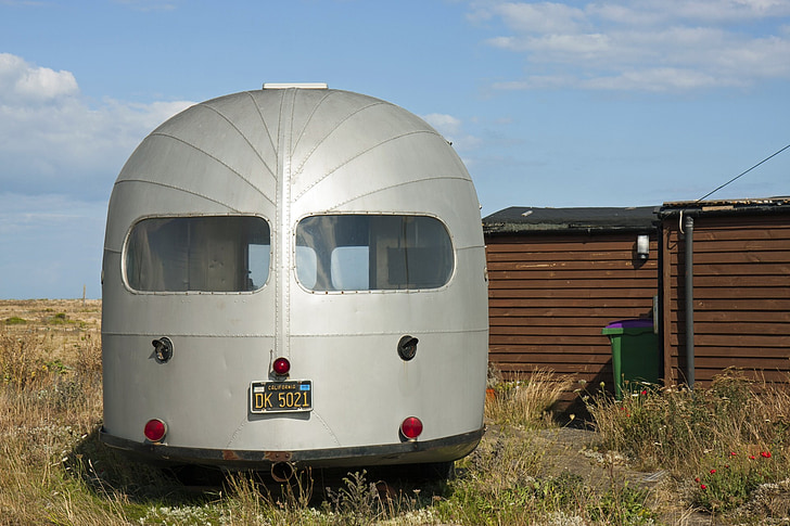 Vintage, Airstream campingvogn, Airstream trailer, campingvogn, trailer, Metal, Nærbilde