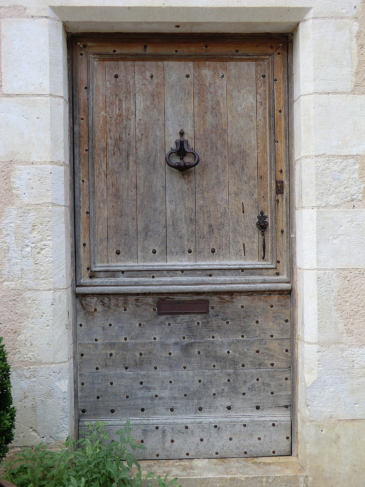 французский, деревянные, двери, Франция