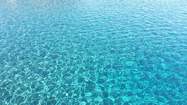 tenger, Kréta, kék, úszómedence, hátterek, full-frame, víz