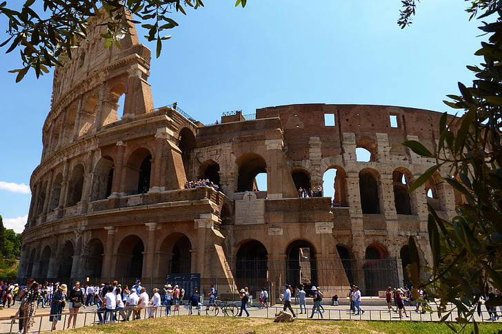 コロッセオ, 縁, amfiteatr, zricenina, イタリア, 歴史的建造物, 古い
