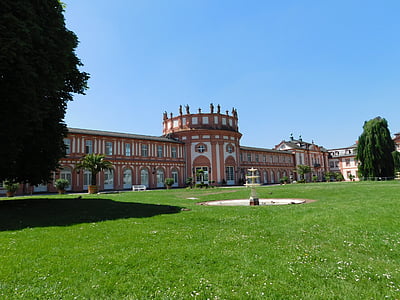 slottet, Wiesbaden, slottsparken, Biebrich