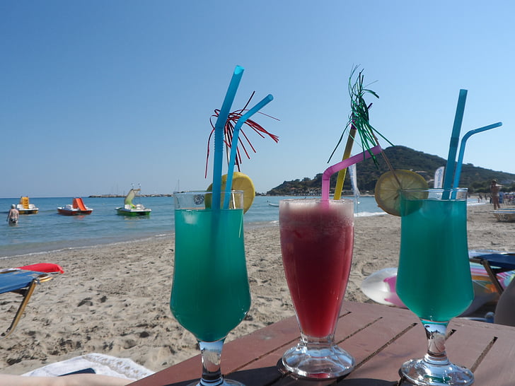 cocktail, plage, été, Grèce, Zakynthos