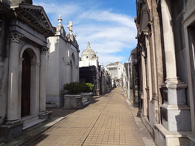 Recoleta cemetery, Buenos aires, Makam, arsitektur, Gereja, Street, Eropa