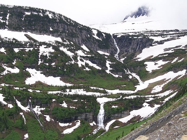 park narodowy Glacier, Lodowiec, Natura, krajobraz, sceniczny, góry, odkryty