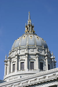 san francisco, city hall, building, california, architecture, government, landmark