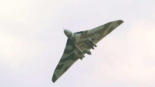 exhibición aérea, Vulcan, Bombardero, avión, británico, Jet, nuclear