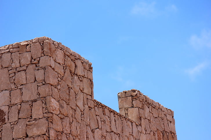 sky, castle, wall, the stone wall, architecture