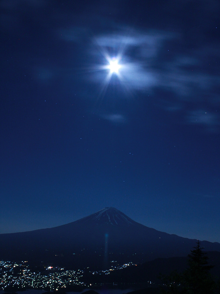 Mt fuji, núi, Yamanashi, Fuji san, di sản thế giới, đêm xem
