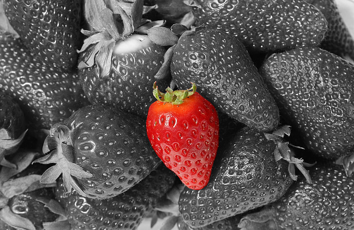 strawberry, fruit, food, vitamins, sweet, freshness, ripe