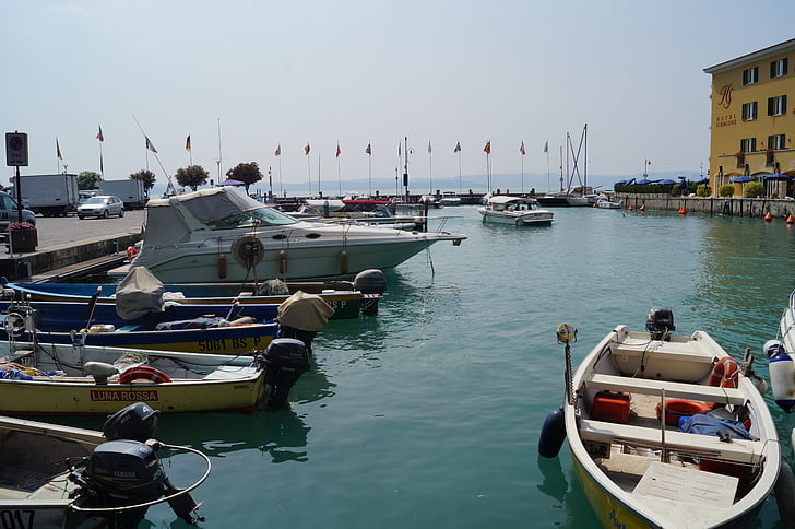 Италия, езеро, лодка, Гарда, лодки, изглед