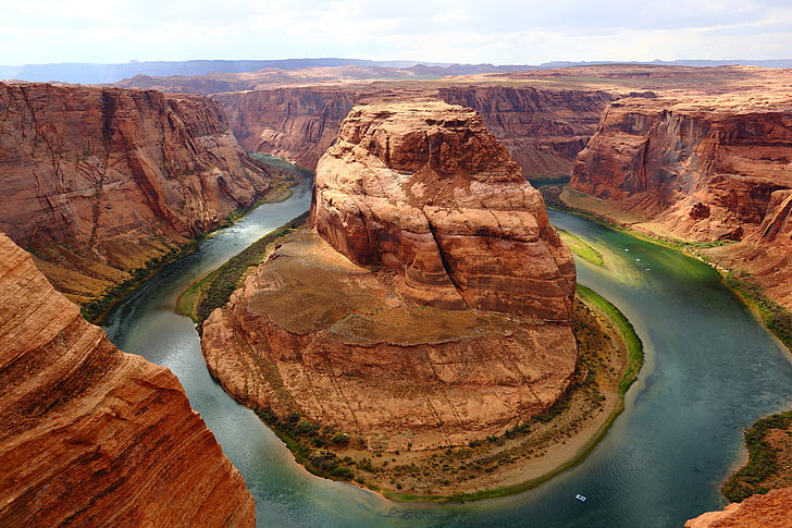 horseshoe bend, american landscape, curve, canyon, landscape, famous, colorado river