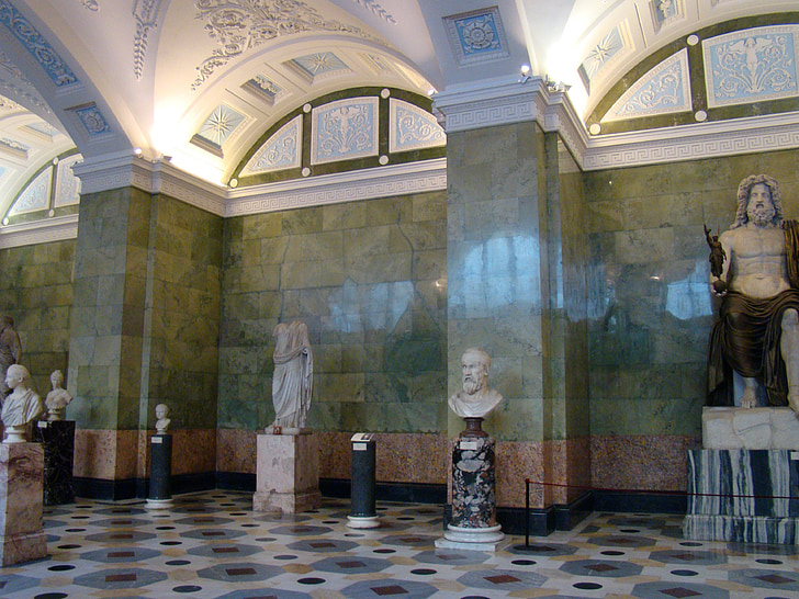 Hermitage, Vinterpalatset, Petersburg, Hall, skulptur, antikens Grekland, Paul