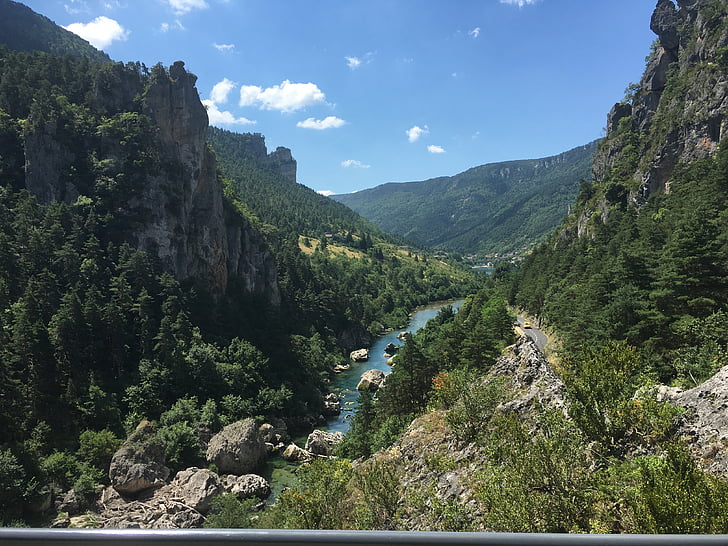 Natura, góry, Rzeka, Francja