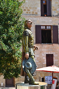 Cyrano de bergerac, Bergerac, spomenik, pesnik, Dordogne, Francija