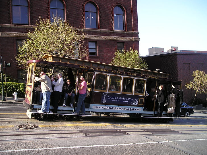 трамвай, Сан Франциско, Франсиско, Калифорния, САЩ